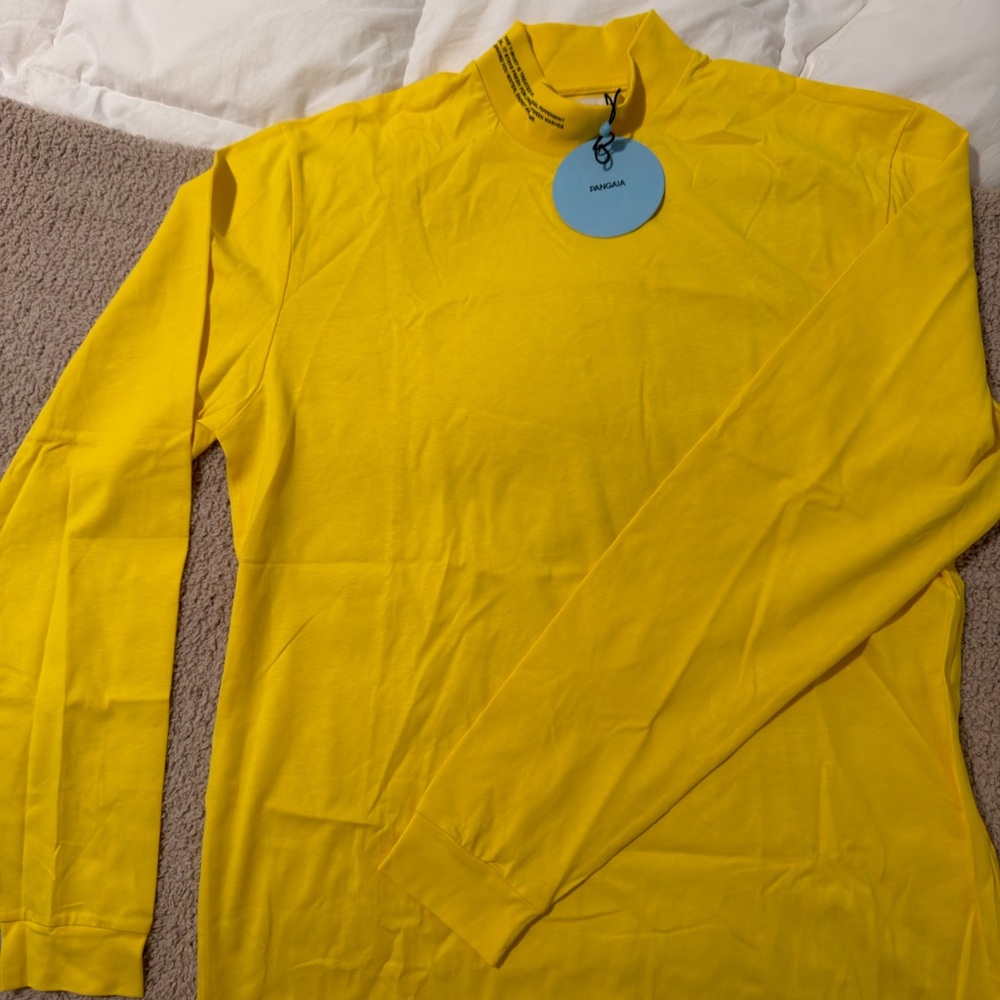 Pangaia Yellow Turtleneck Long Sleeve Men Size S